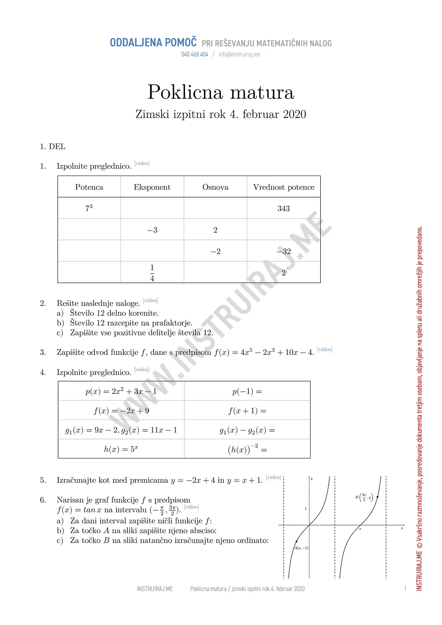 Poklicna matura zimski izpitni rok 4. februar 2020
